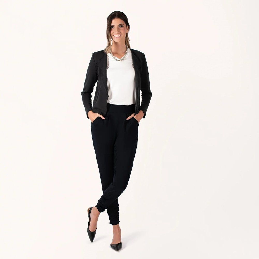 Encircled Black Jersey Knit The Dressy Sweatpant